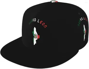 Ball Caps Nuevo Leon Mexico Staat Vlaggen Kaart Unisex 3D Print Klassieke Baseball Cap Snapback Flat Bill Hiphop Hoeden mode