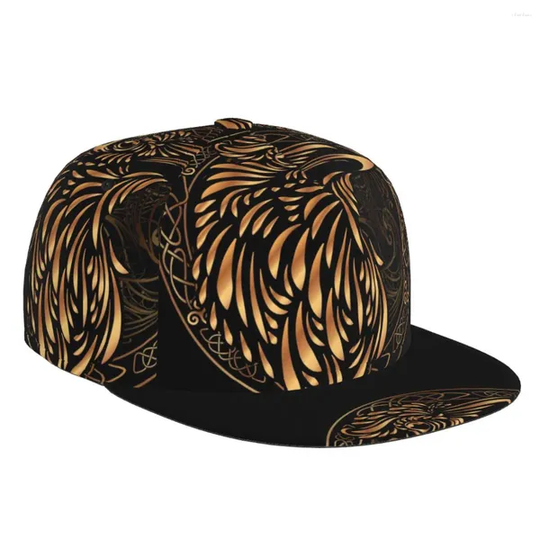 Gorras de bola Odin's Crow Impresión 3D Gorra de béisbol Casual Sombrero para el sol Elegante Estilo étnico Moda Etapa Hip Hop Mujeres Hombres