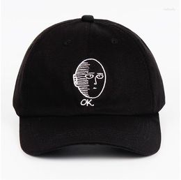 Casquettes de baseball ONE PUNCH-MAN Papa Chapeau Coton Casquette De Baseball Anime Fan Broderie Chapeaux Drôles Pour Femmes Hommes Ok Man Punch Snapback Noël