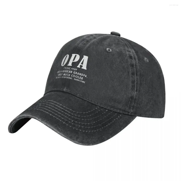 Ball Caps Opa comme un grand-père ordinaire seulement un cadeau beaucoup plus cool pour papa masque cowboy chapeau noir alpinal