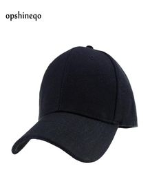 Kogelcaps opshineqo zwart volwassen unisex casual solide verstelbare honkbal vrouwen snapback hoeden witte cap hoed men9320461