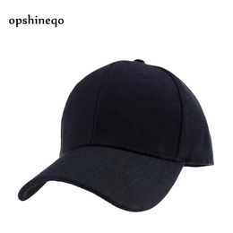 Kogelcaps opshineqo zwarte volwassen unisex casual solide verstelbare honkbal vrouwen snapback hoeden witte cap hoed men215y