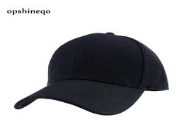 Casquettes de balle Opshineqo noir adulte unisexe décontracté solide réglable Baseball femmes Snapback chapeaux casquette blanche chapeau Men2874933