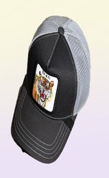 Ball Caps Originele boerderij Luipaard Hoofd Summer Trucker Cap Mesh Snapback Hip Hop Hats For Men Borduurwerk Animal Baseball Hat3066065