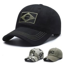 Ball Caps Outdoor sport baseball cap heren camouflage middelbare leeftijd en jonge vrije tijd zonneklep Brazilië hoed 231016
