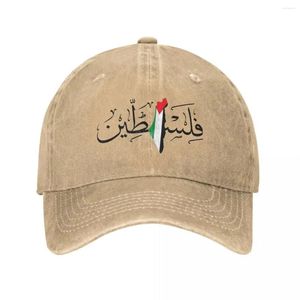 Ball Caps Palestine Baseball Cap Fashion Distressed gewassen Snapback voor mannen vrouwen Outdoor trainingen ongestructureerde zachte hoeden