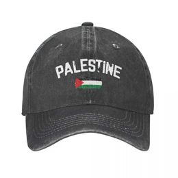 Ball Caps Palestina Flag Baseball Hat Classic Distressed Cotton Headwar Unisex Outdoor verstelbare hoed H240504