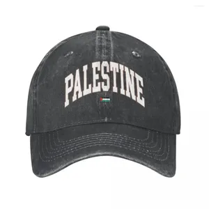 Ball Caps Palestines Flag Baseball Vintage Denim Sun Cap Soleil Unisexe Style Outdoor All Seasons Travel Ajustement ajusté