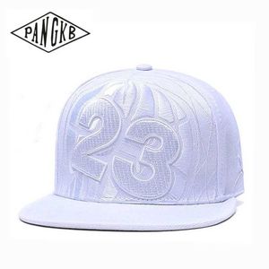 Ball Caps Pangkb Brand 23 C White Hip-Hop Basketball Snback Hat adapté aux femmes et aux adultes Outdoor loisir Ajustement Sun Baseball C-Bone J240522