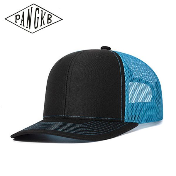 Ball Caps Pangkb Blank Blail Black Cap Bleu Mesh Blue Blue Breathable Sports Chapeau Adult Mountain Mountain Running Trucker Cap 230706