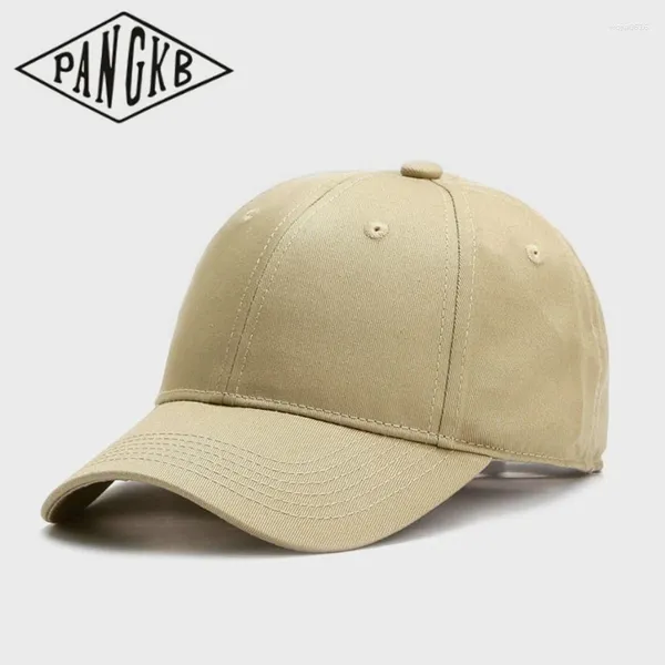 Ball Caps Pangkb Brand Crew Cap Curbe Khaki Baseball solide pour hommes Femmes Adulte Outdoor Sun Snapback Ajustement Snapback Hat