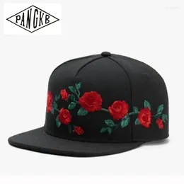 Ball Caps PANGKB Merk MI CASA CAP Bloem Bloemen Zwart Hip Hop Snapback Hoed Voor Mannen Vrouwen Volwassen Outdoor Casual Zon Baseball Bone