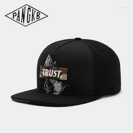 Bola Golpes Pangkb Brand Trust Cap Black Fashion Hip Hop Snapback Sombrero para hombres Mujeres Aviertas para adultos Béisbol al aire libre Sol informal