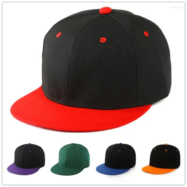 Gorras de bola Parche Color Snapback Cap Hombres Equipo Sombrero de béisbol para mujeres de ala plana Hip Hop Sombreros Deportes de playa