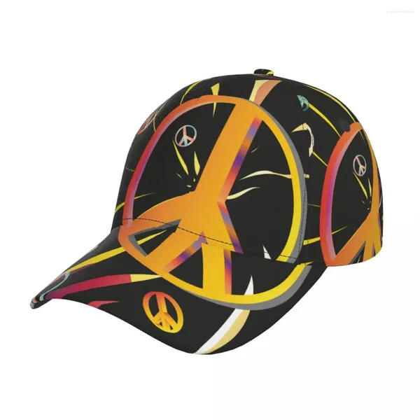 Casquettes de balle Paix Hippie Fleur Casquette de baseball Skuilles Chapeau Ajusté Snapback Pour Hommes Femmes Casual Soleil En Plein Air