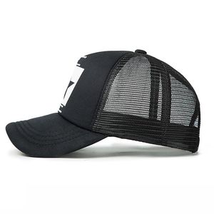 Bal Caps Pentagram Design Baseball Cap Ademende Mannelijke en Vrouwelijke Hip Hop Mesh Black White Hollow-out