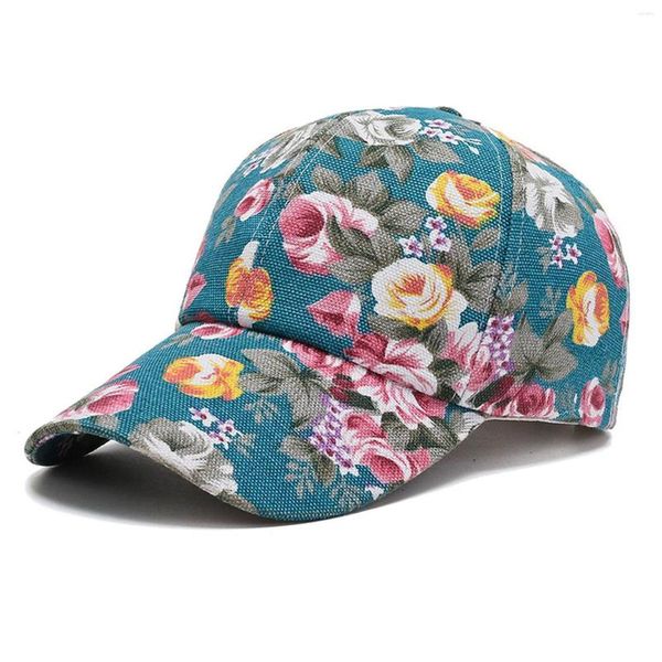 Gorras de bola Peony Color Gorra de béisbol Tendencia casual Pato Sombrero para el sol al aire libre Bonito top