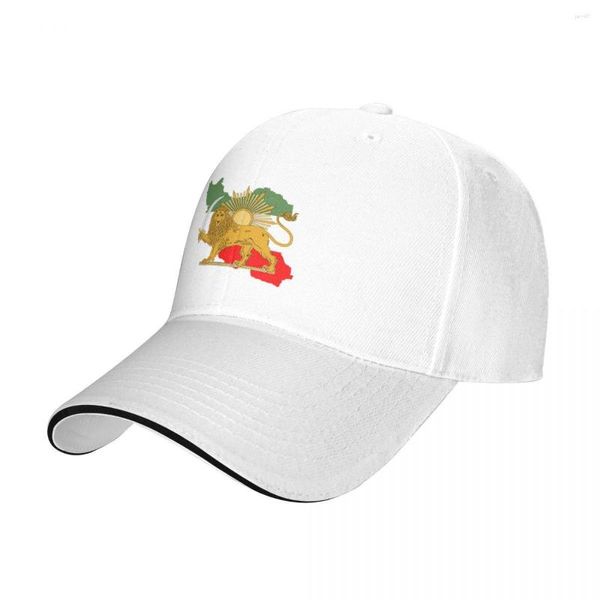 Gorras de béisbol Bandera de mapa de Persia - León y sol Signo icónico para la gorra de béisbol persa Snapback Sombrero de Navidad Hombre Mujer