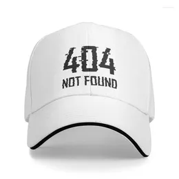 Casquettes de baseball Erreur personnalisée 404 Motivation introuvable Casquette de baseball Femmes Hommes Respirant Ordinateur Geek Programmeur Papa Chapeau En Plein Air