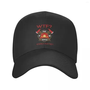 Caps à balle personnalisés personnalisés drôle de pompier de baseball casquette en plein air des femmes de secours en incendie ajusté pour hommes.
