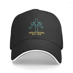 Ball Caps personnalisé Jésus a sauvé ma vie chrétien en disant la casquette de baseball pour les hommes femmes respirant papa chapeau streetwear