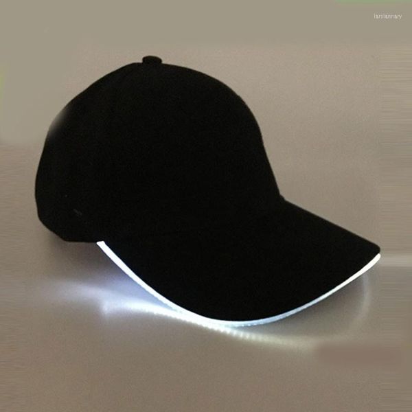 Ball Caps Personnalisés de casquette de baseball lumineux personnalisé LED Glowing Sport Ajustement du chapeau de soleil pour Halloween Année de Noël Valentin