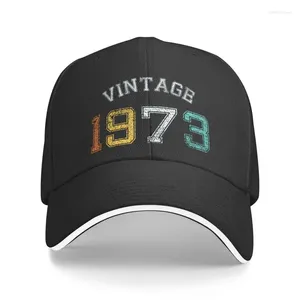 Ball Caps Gepersonaliseerde Vintage In 1973 Baseball Cap Voor Mannen Vrouwen Verstelbare 49e Verjaardag Papa Hoed Streetwear
