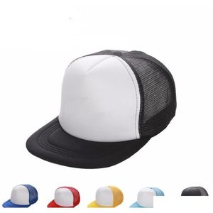 Casquettes de baseball Plaine Hip Hop Trucker Blank Snapbacks Mesh Designer Chapeaux réglables pour hommes Femmes Chapeau de soleil 11 couleurs BWZ2J Drop Livraison Fa Otglc