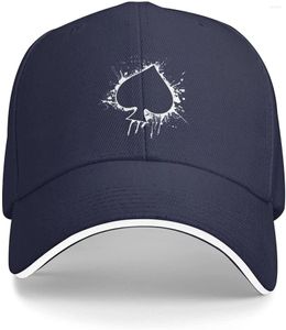 Gorras de béisbol Poker Ace Of Spades Cotton Dad Hat Classics Gorra de béisbol Ajustable Polo Trucker Estilo unisex Headwear