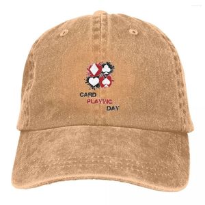 Ball Caps Poker Veelkleurige Hoed Peaked Women's Cap Card Playing Day Ace Gepersonaliseerde Hoeden voor Vizierbescherming