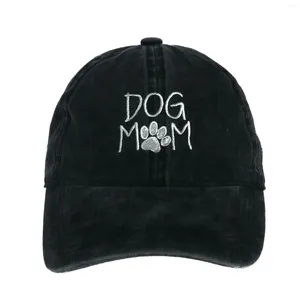 Casquettes de baseball imprimées Love Dog Mom, chapeau réglable