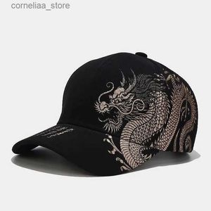 Casquettes de baseball Impression Dragon chinois Hommes Casquettes de baseball Totem Croyance Femmes Coton Snapback Chapeau Protection Solaire En Plein Air Gorras Trucker CapY240315