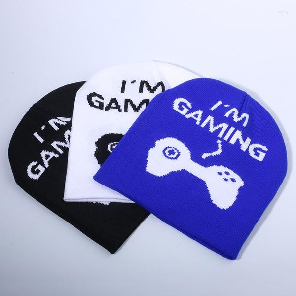 Casquettes de balle Ps contrôleur de jeu Playstations Skullies bonnets unisexe hiver chaud tricot chapeau adulte Gamer cadeaux Bonnet chapeaux casquette de Ski en plein air