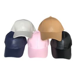 Casquettes de baseball en cuir PU Casquette de baseball Macaron Couleur Canard Langue Ombrage HipHop Chapeau Hommes et Femmes En Plein Air Sauvage 220916