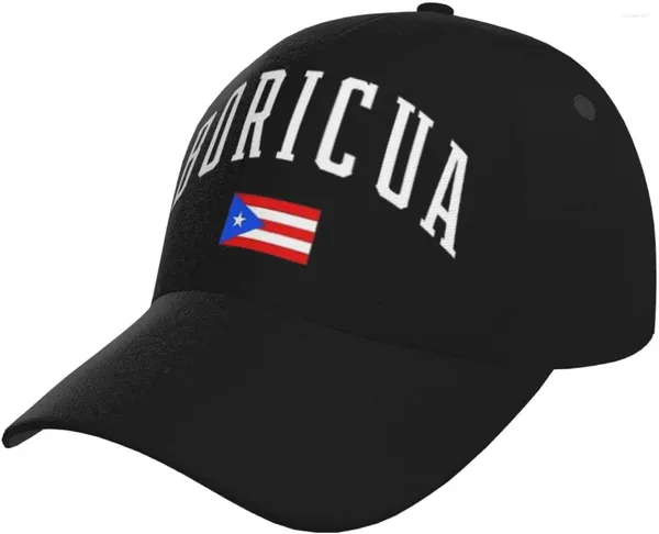 Bola de bolas Puerto Rico Flag Baseball Gap Bashut Hats con correa ajustable para hombres Mujeres papá Snapback Snapback