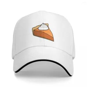 Ball Caps Pumpkin Pie sur orange Gingham Plaid Plaid Cap de baseball Fashion Beach Snap Back Hat Visor Military Tactical Hats Femme Men