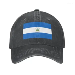 Bola de bolas Punk Cotton Flag of Nicaragua Baseball Cap Women Men Breathable Dad Hat Performance