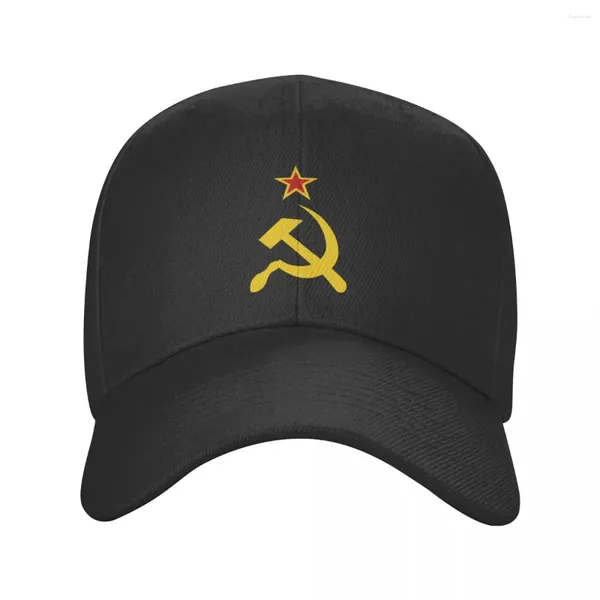 Casquettes de balle Punk russe drapeau soviétique casquette de baseball unisexe adulte CCCP URSS marteau et faucille réglable papa chapeau femmes hommes Hip Hop