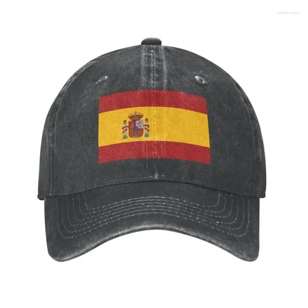 Casquettes de balle Punk unisexe coton drapeau de l'espagne casquette de baseball adulte réglable papa chapeau hommes femmes Hip Hop