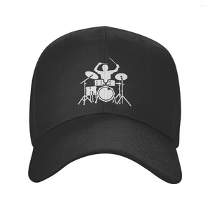 Casquettes de balle Punk unisexe mignon batterie batteur casquette de baseball adulte musique tambour réglable papa chapeau pour hommes femmes Protection solaire Snapback