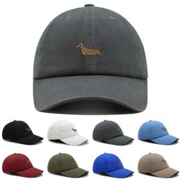 Casquettes de baseball chiot chien papa chapeau teckel casquette de baseball mignon brodé femme été coton soleil homme camionneur chapeaux 231016