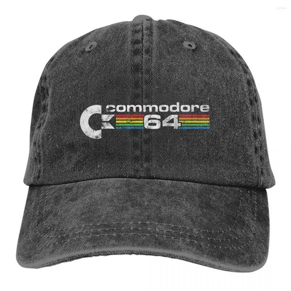 Casquettes de baseball couleur pure papa chapeaux Commodore 64 rétro Logo femmes chapeau pare-soleil Baseball vente unique modèle d'ordinateur casquette à visière