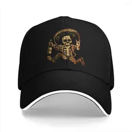 Gorras de pelota Color puro papá sombreros Posada Día de los muertos Outlaw Hat Men's Sun Visor Béisbol Béisbol Mexicano Santa Muerte Capilla de pico
