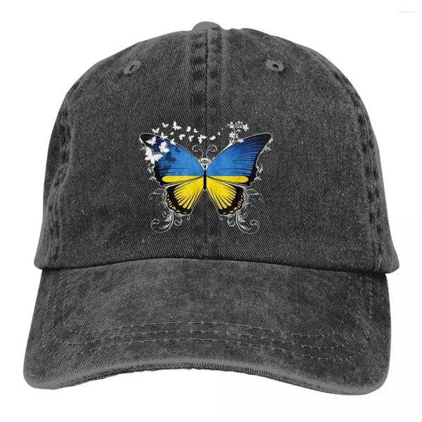 Casquettes de baseball couleur pure papa chapeaux Ukraine pays papillon femmes chapeau pare-soleil casquette de baseball à visière