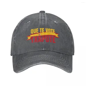 Ball Caps que te vote txapote de style unisexe baseball espagnol chapeaux lavés en détresse Cap vintage de couches d'été extérieures