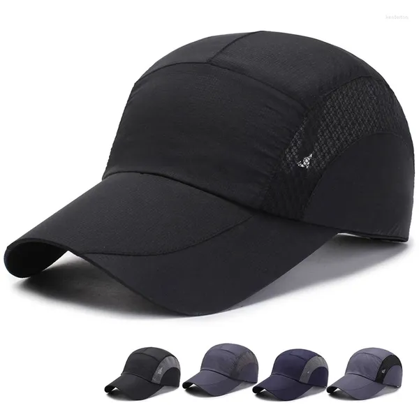 Gorras de bola Secado rápido Ajustable Malla transpirable Sombra Gorra de béisbol Versión coreana Hombres Color sólido Camionero Papá Sombrero