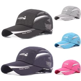 Casquettes de baseball à séchage rapide Mesh Baseball Hat Unisex Summer Sunscreen Hats Réglable Respirant Femmes Hommes Cap Outdoor Sport Running Fishing 230628