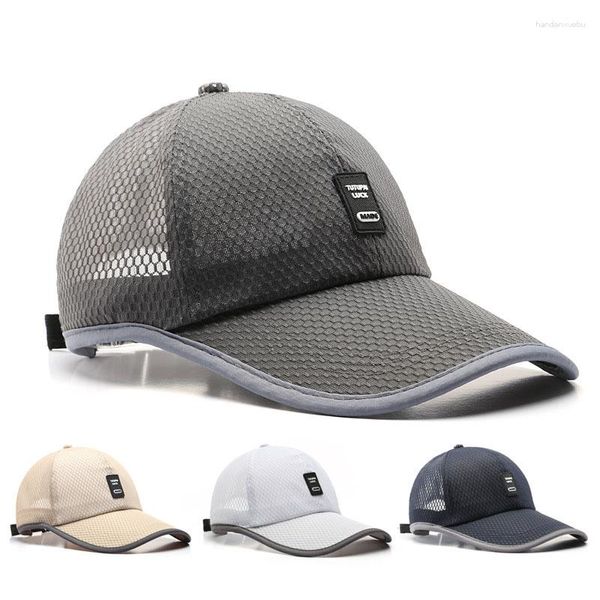 Casquettes de baseball Casquette à séchage rapide Sports de plein air Loisirs Été Respirant Mesh Peaked Hommes et femmes Crème solaire Parasol Chapeau de soleil Baseball