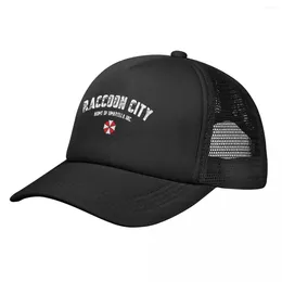 Ball Caps Raccoon City Home of Umbrella Corporation Mesh Baseball Cap Unisexe Fashion Trucker travailleur papa