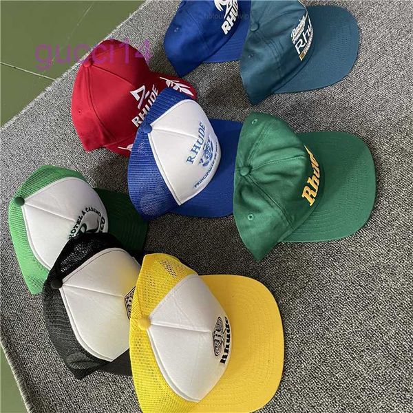 Casquettes de course casquette brodée Rhude chapeaux réglables pour hommes avec crème TDMN